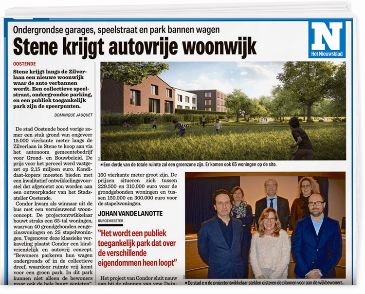 Stenehof, Oostende in het Nieuwsblad